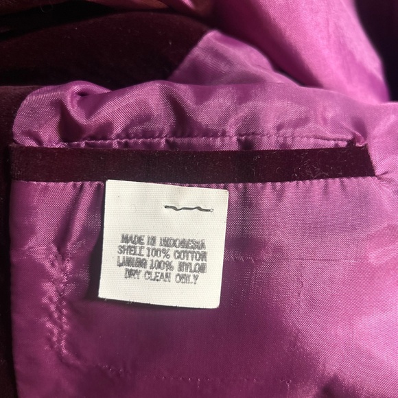 Vintage merlot velvet single breasted blazer - Picture 5 of 5